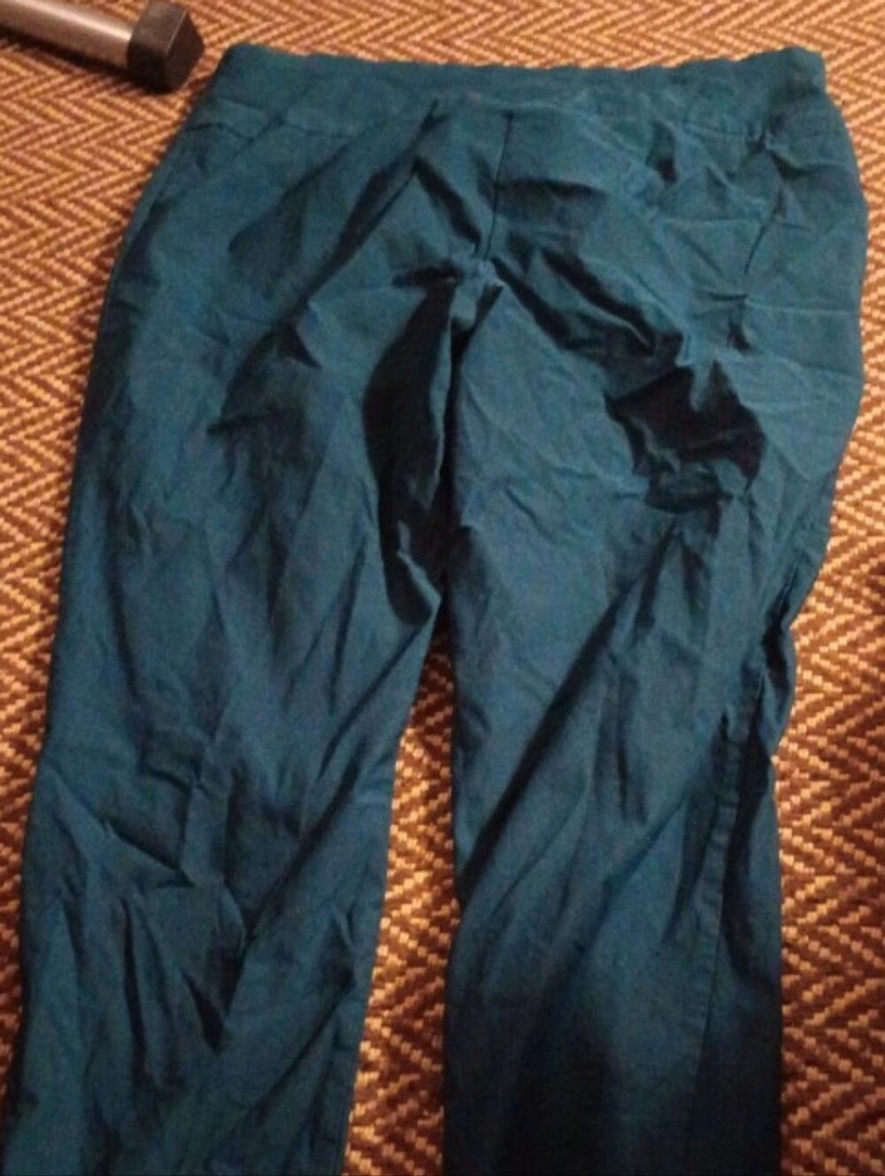 Ashley Stewart Teal Straight-Leg Pants